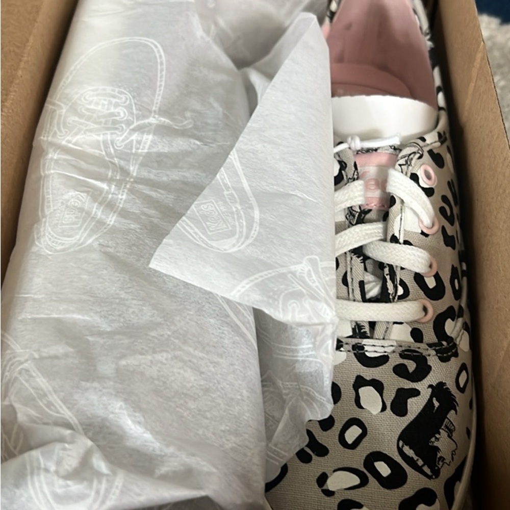Keds Betty and Veronica Leopard Sneakers with Pink Interior